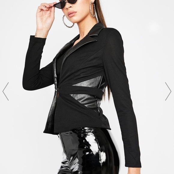 Dolls Kill Jackets & Blazers - Strictly Bish’ness Collar Blazer